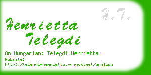 henrietta telegdi business card